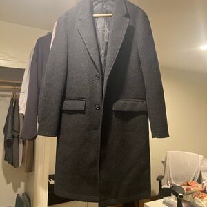 Zara Charcoal Black Top Coat